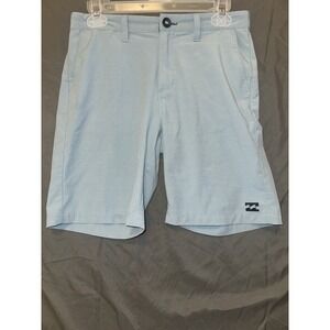 Billabong Mens Crossfire Slub Hybrid Board Walk Quick Dry Shorts Blue Sz 28